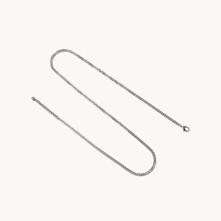 Flat Long Convertible Chain, Plated Brass