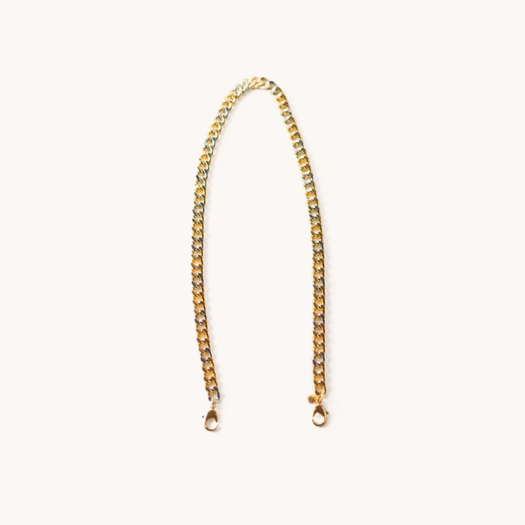 Bold Link Shoulder Chain, Plated Aluminum
