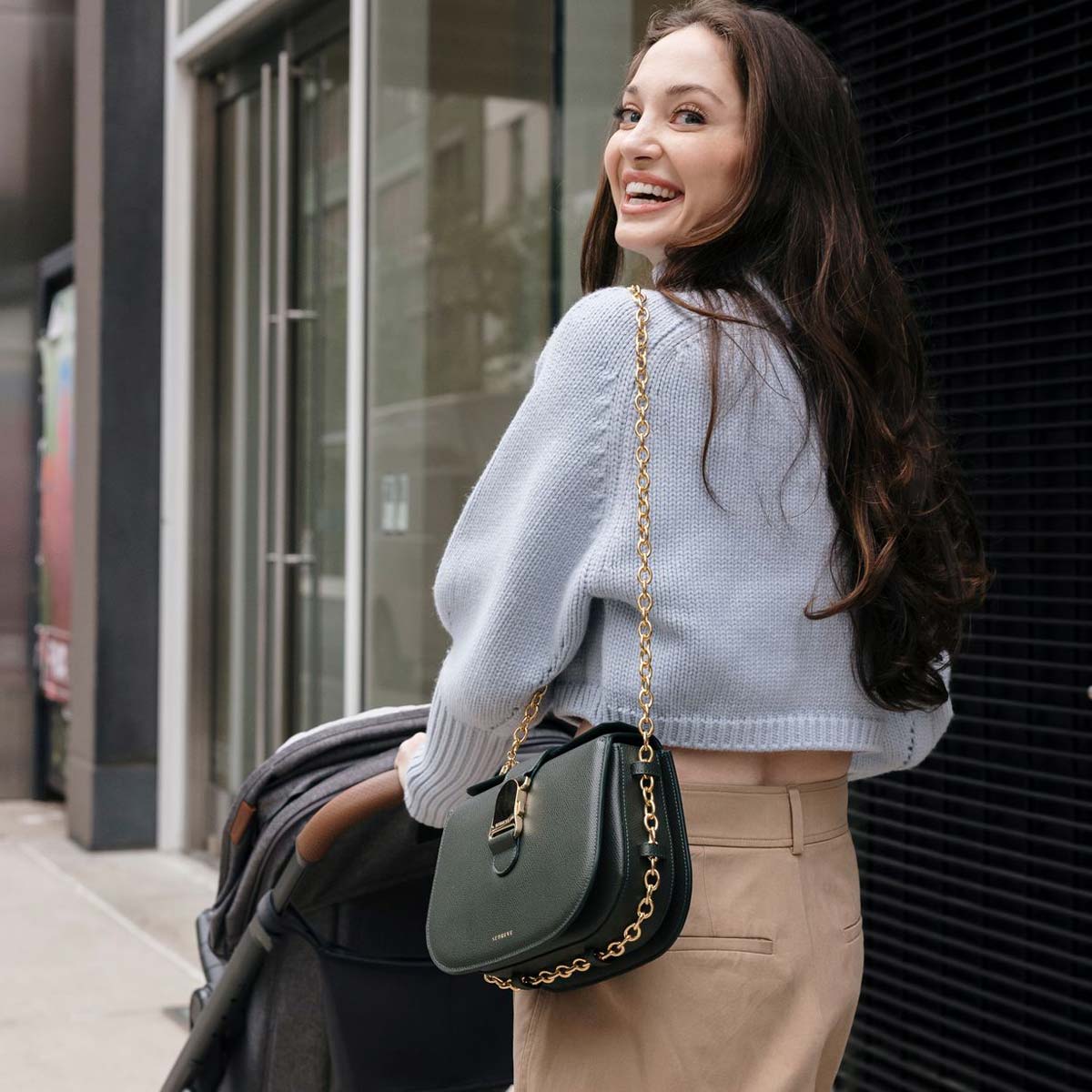 Woman smiling